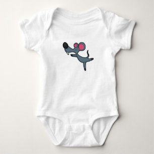 Maus bei Yoga-Stretching-Übung Baby Strampler