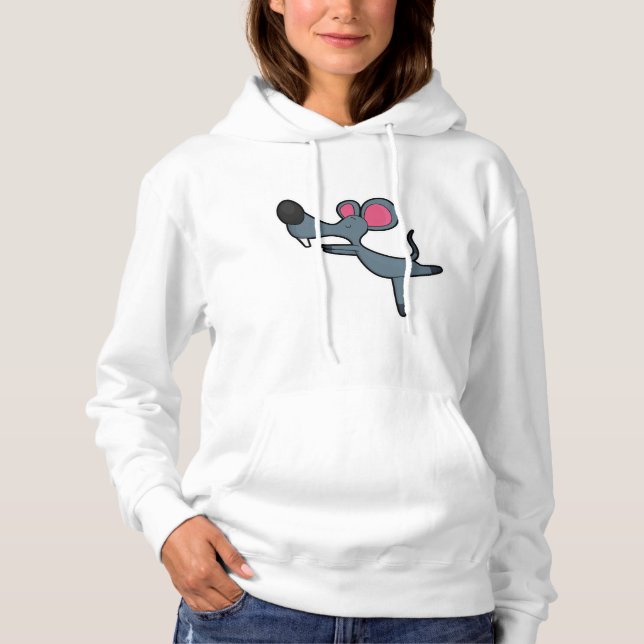 Maus bei Yoga-Stretching-Übung Hoodie (Vorderseite)