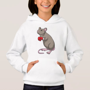 Maus beim Boxen mit Boxhandschuhen Hoodie