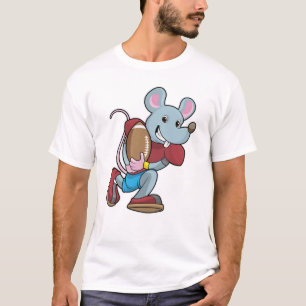 Maus beim Fußball mit Ausrüstung T-Shirt