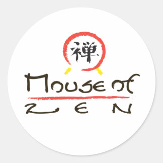 Maus des Zen-Rundklebers Runder Aufkleber