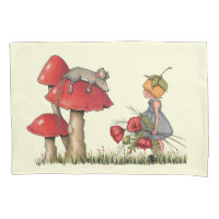 Maus, die auf einem Toadstool, Mädchen mit