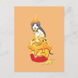 Maus, die den Käse Got Postkarte