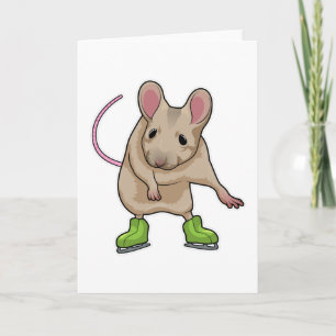 Maus Eislaufen Schlittschuhe Karte