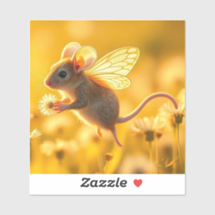 Maus Fairy im Garten Aufkleber