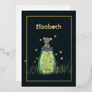 Maus Firefly Mason Jar Dusche Folieneinladung