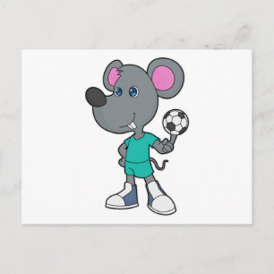 Maus-Fußballspieler Fußball Postkarte