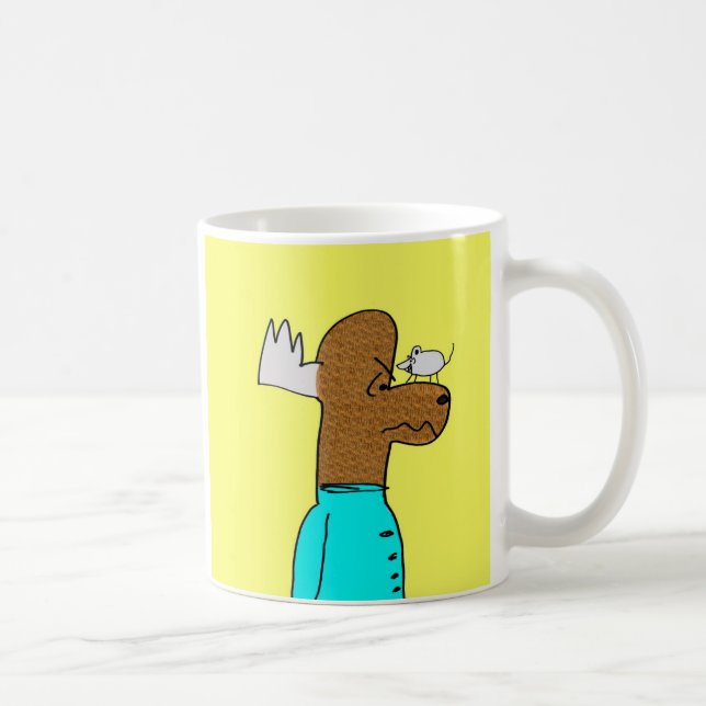 Maus GEGEN Elch-Tasse Kaffeetasse (Rechts)