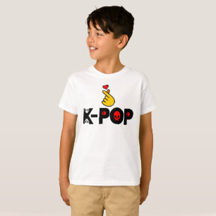 Maus I Liebe KPop bezauberndes Herz im koreanische T-Shirt