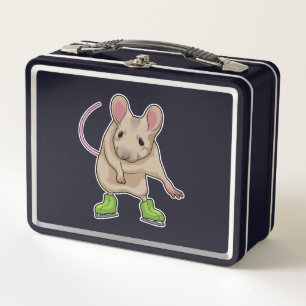 Maus Ice Skaten Ice Skate Metall Brotdose