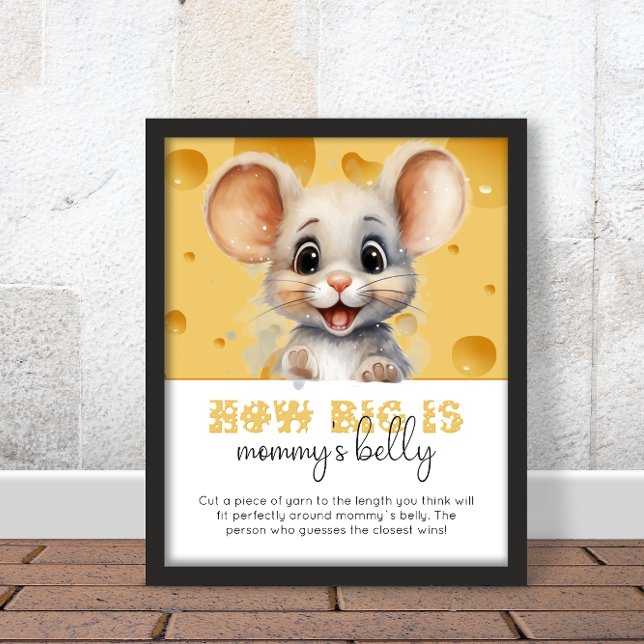 Maus in Käse wie groß ist Mama's Bauchwild Poster (Von Creator hochgeladen)