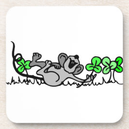 Maus in Kleeblättern Getränkeuntersetzer