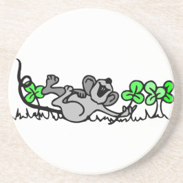 Maus in Kleeblättern Getränkeuntersetzer