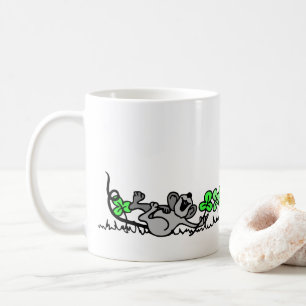 Maus in Kleeblättern Kaffeetasse