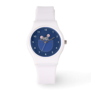 Maus in Pocket Armbanduhr