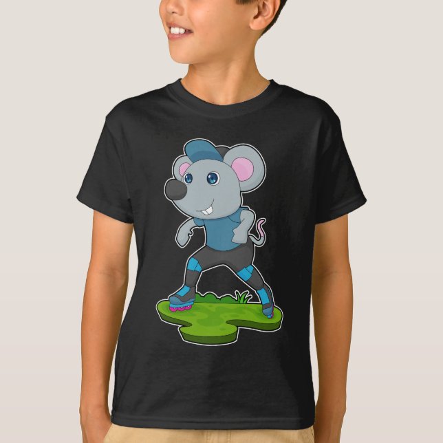 Maus-Inline-Skaten-Roller-Skate T-Shirt (Vorderseite)