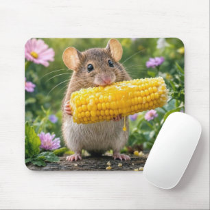 Maus isst Maiskolben Mousepad