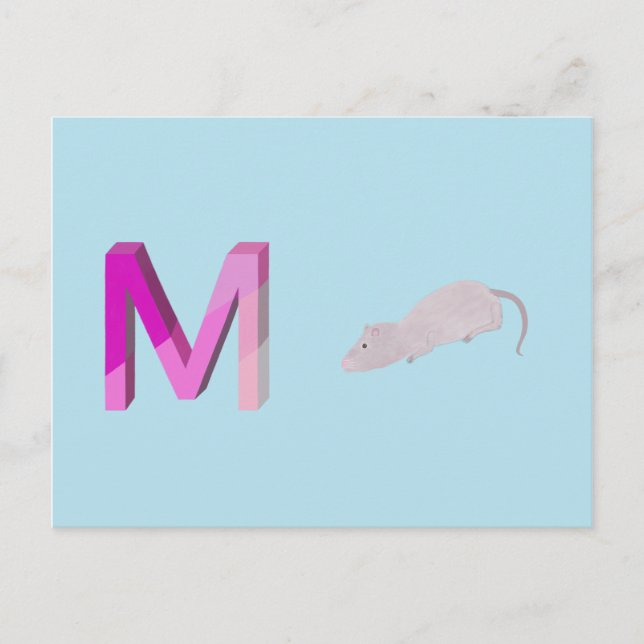 Maus-Karte Postkarte (Vorderseite)