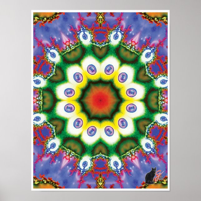 Maus Kinetic Collage Kaleidoscope Poster (Vorne)