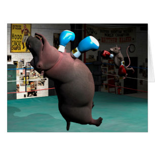 Maus klopft aus Hippo
