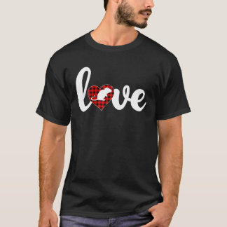 Maus Lover Buffalo Karierte Liebe Maus Valentine's T-Shirt
