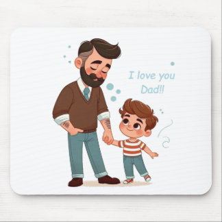 Maus Matte mit Widmung für Papa. Mousepad