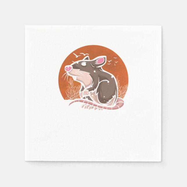 Maus Mäuse Animal Lover Rodent Rat Begleithandgesc Serviette (Vorderseite)