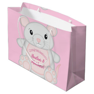 Maus Mäuse Baby Dusche Rosa Große Geschenktüte