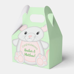 Maus Mice Baby Dusche Grün Geschenkschachtel