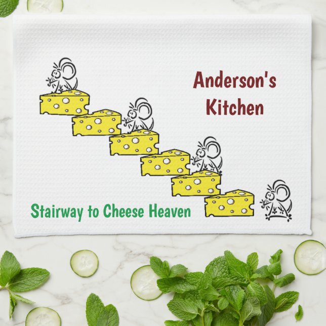 Maus Mice Käse Küche Handtuch (Gefaltet)