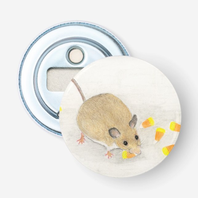 Maus mit Candy Corns Flaschenöffner (Vorderseite)