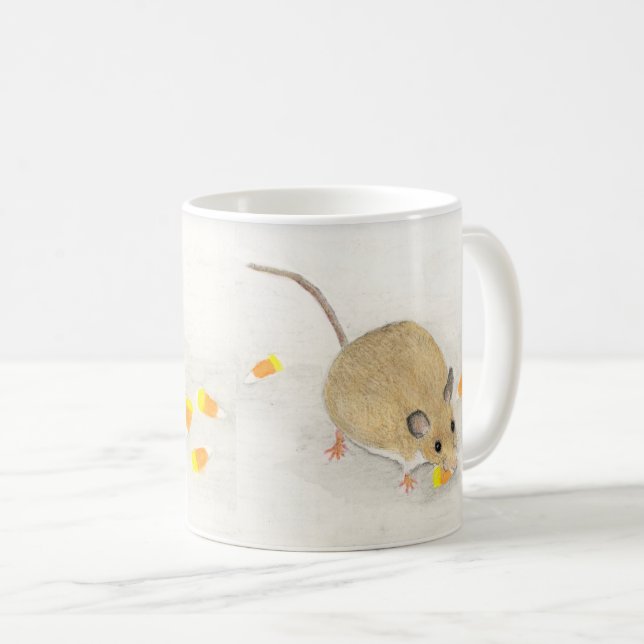 Maus mit Candy Corns Kaffeetasse (VorderseiteRechts)