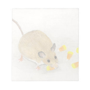 Maus mit Candy Corns Notizblock