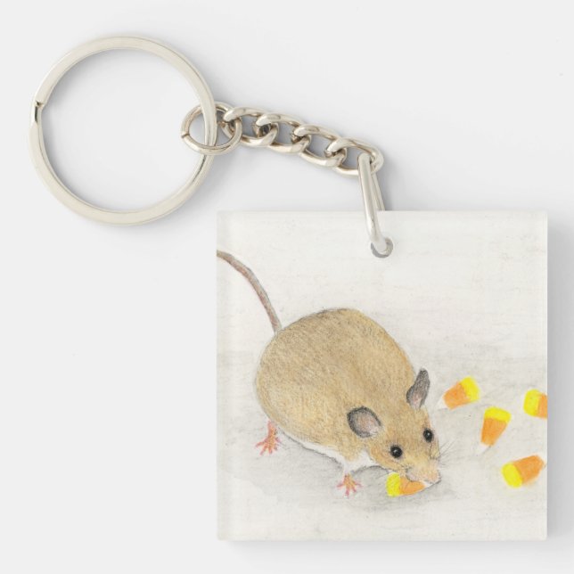 Maus mit Candy Corns Schlüsselanhänger (Vorderseite)