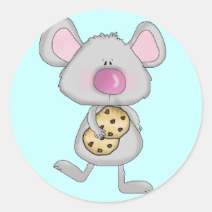 Maus mit Cookies Tshirts und Geschenke Runder Aufkleber
