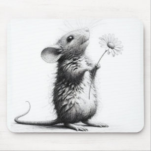 Maus mit Daisy Sketch Mousepad