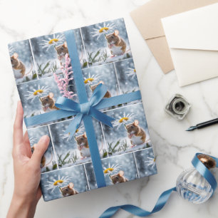 Maus mit Dämmerung im Schnee Geschenkpapier