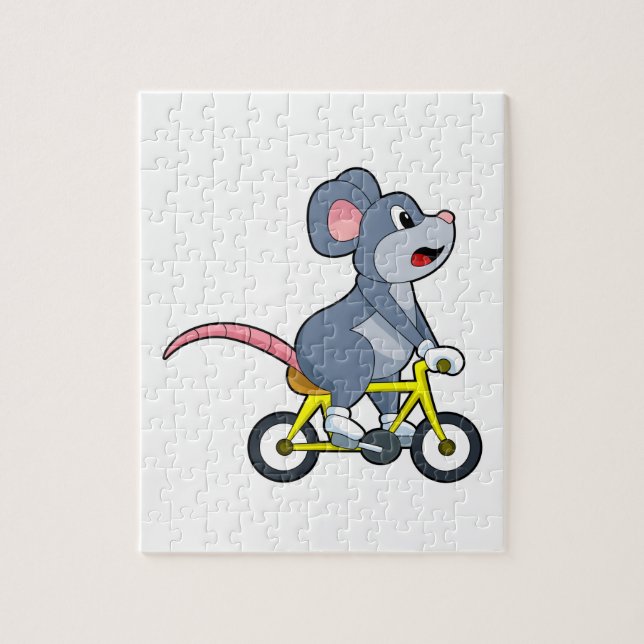 Maus mit Fahrrad (Vertikal)