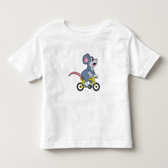Maus mit Fahrrad Kleinkind T-shirt (Vorderseite)