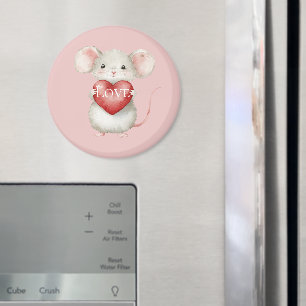 Maus mit Herz-Liebe Magnet
