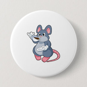 Maus mit Kaffee-Cup Button