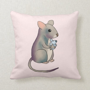 Maus mit Maus Kissen