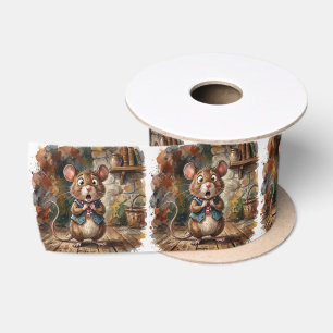 Maus mit schockiertem Gesichtsausdruck Satinband