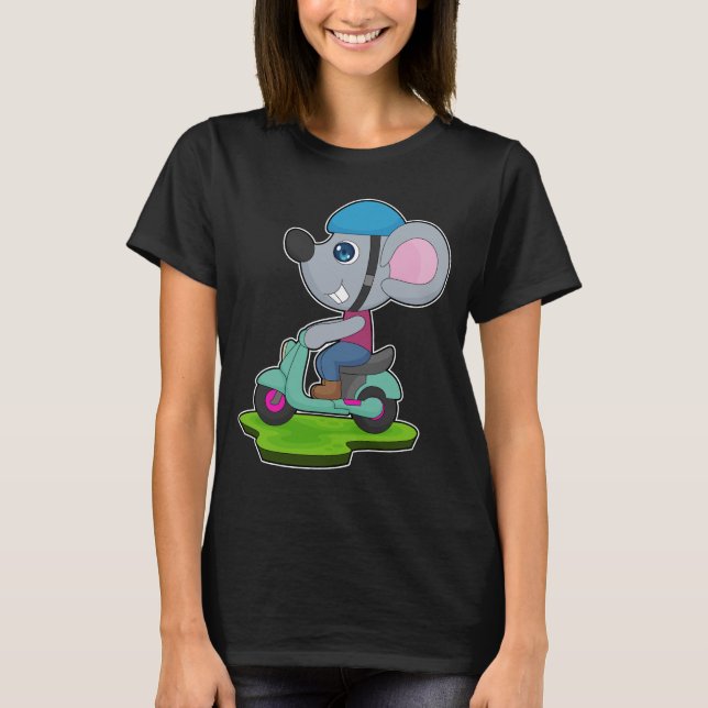 Maus-Motorrad T-Shirt (Vorderseite)