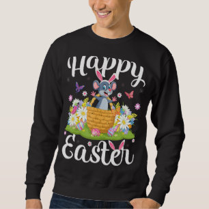 Maus Ostereier Jagd Blumenmäuse Osterfest Sonntag Sweatshirt