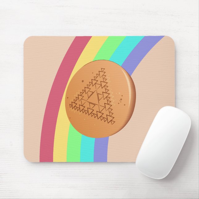 Maus-Pad Dalgona-Dreieck - Seitenansicht Mousepad (Mit Mouse)