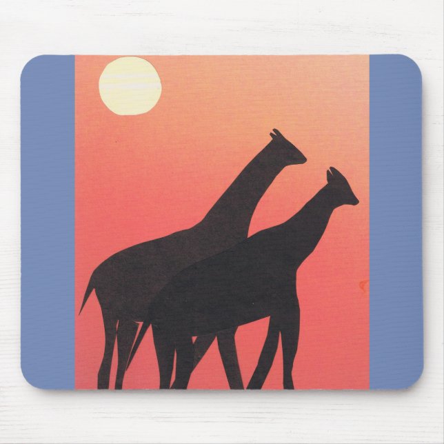 Maus-Pad mit Giraffendesign Mousepad (Vorne)