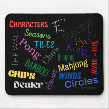 Maus Pad mit Mahjong Words