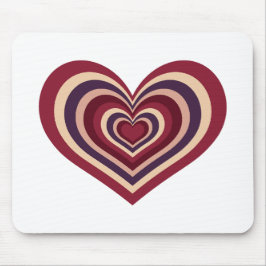 Maus-Pad mit Retro-rotem Herz Mousepad