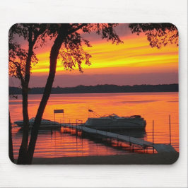 Maus-Pad mit Sonnenuntergang über Castlerock-See Mousepad